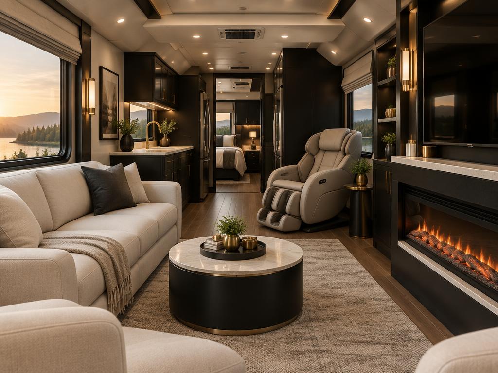 Illustrative view of lounge & warmth in a luxury lounge
