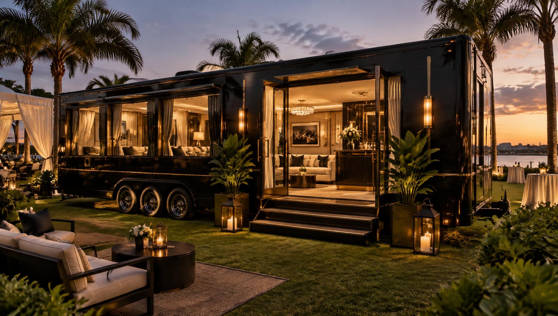 Nomadic luxury mobile hospitality suite